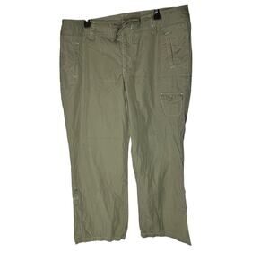 Old Navy Y2K Cargo Pants Women’s Size 18 Green Drawstring Cotton Utility